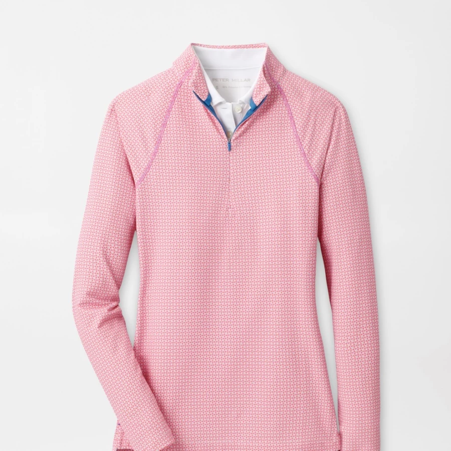Peter Millar Women's Geo Raglan-Sleeve Perth Layer Top