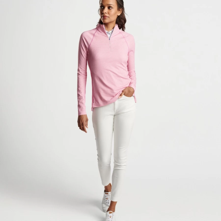 Peter Millar Women's Geo Raglan-Sleeve Perth Layer Top
