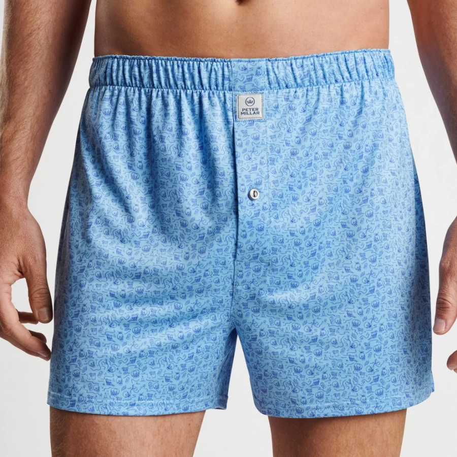 Peter Millar Men's Double Transfused Performance Boxer Shorts for Enhanced Comfort & Support