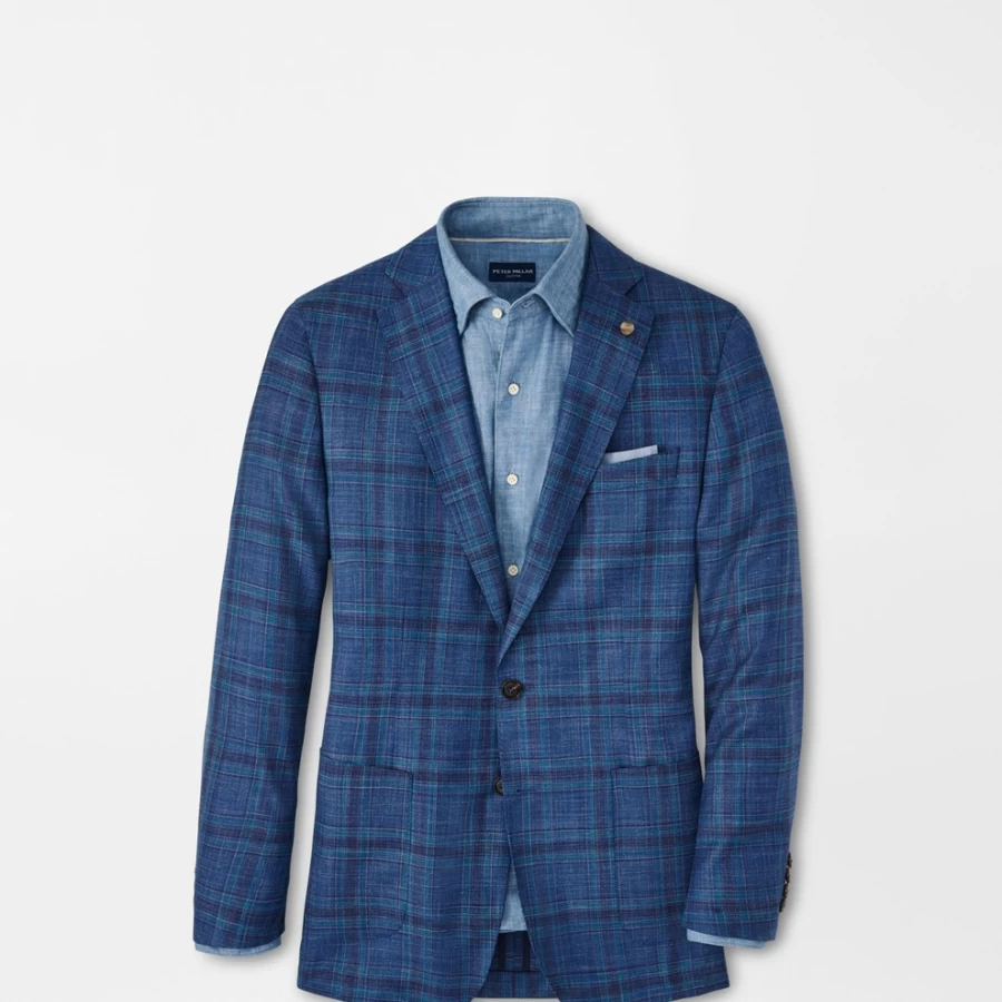 Peter Millar Men's Windowpane Soft Jacket - Classic Rockport Style