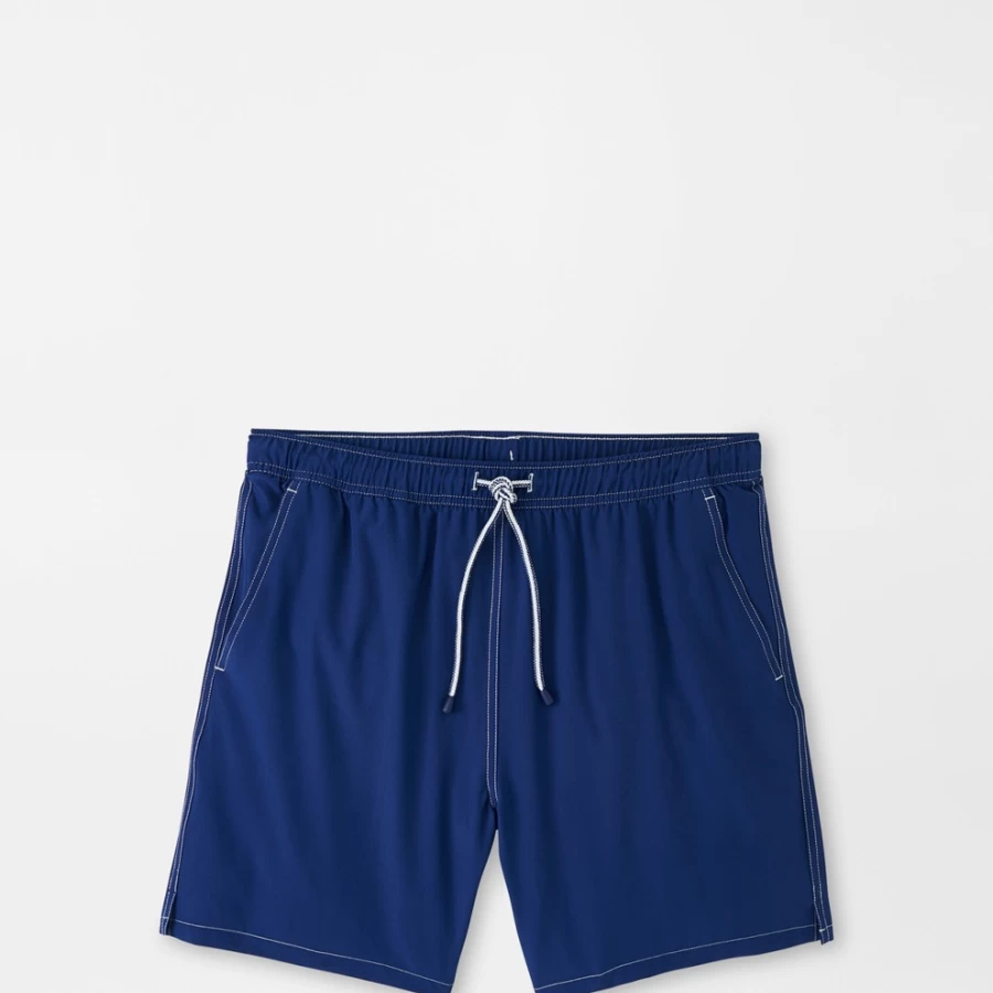 Peter Millar Men's Crown Solid Swim Trunk - Quick-Dry Comfortable Beach Shorts