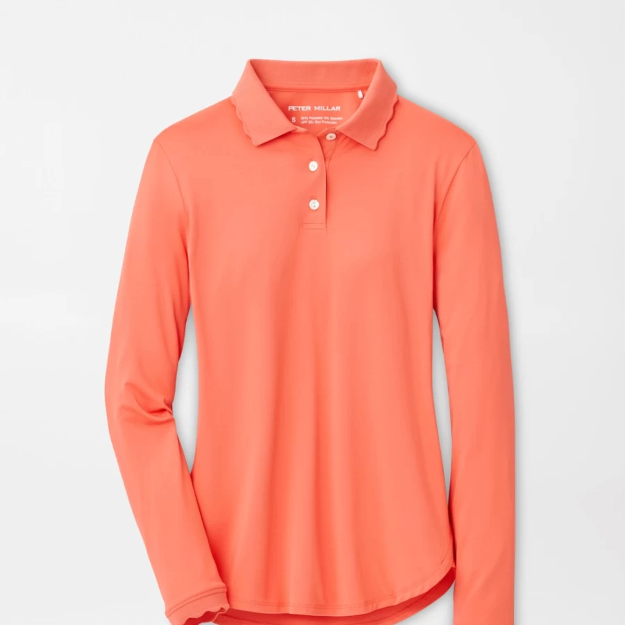 Peter Millar Women's Opal Long-Sleeve Stretch Jersey Polo Shirt
