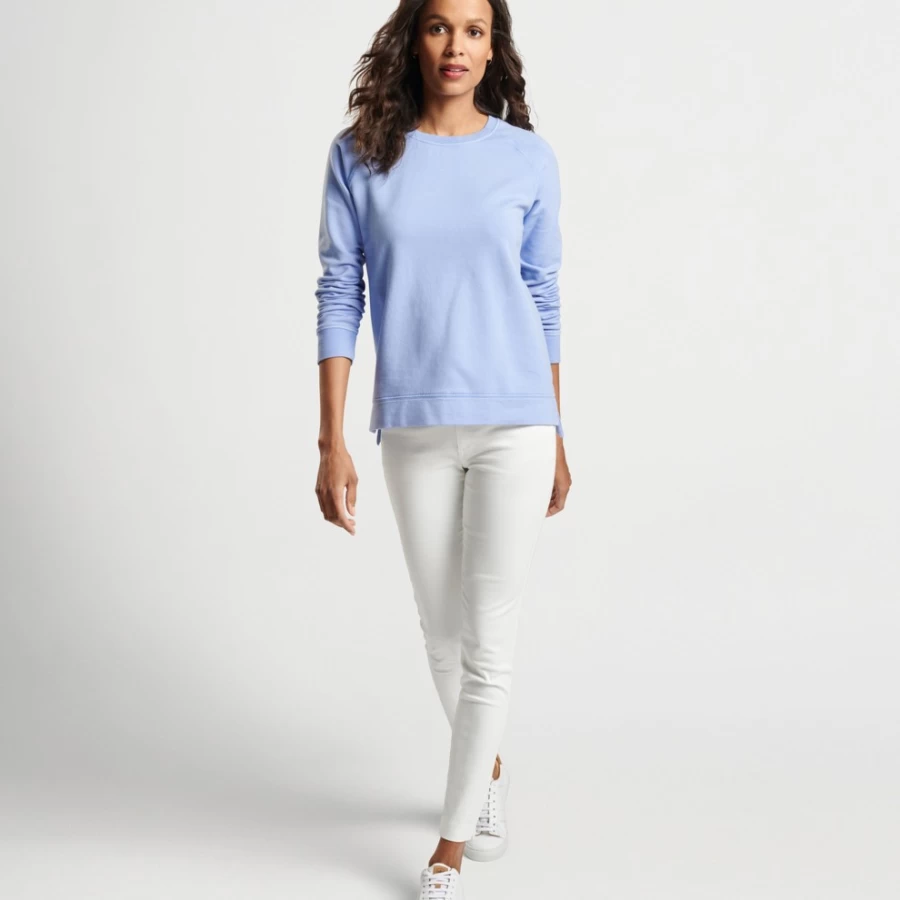 Peter Millar Women's Lava Wash Relaxed Fleeceback Crewneck Sweatshirt